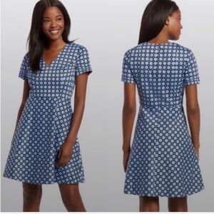 Draper James Navy Dress with Polka Dots